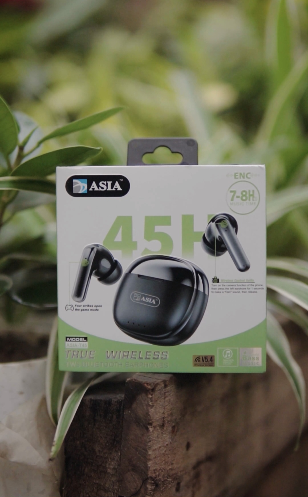 Asia T- 45 True Wireless Bluetooth TWS (45H Charging Backup)